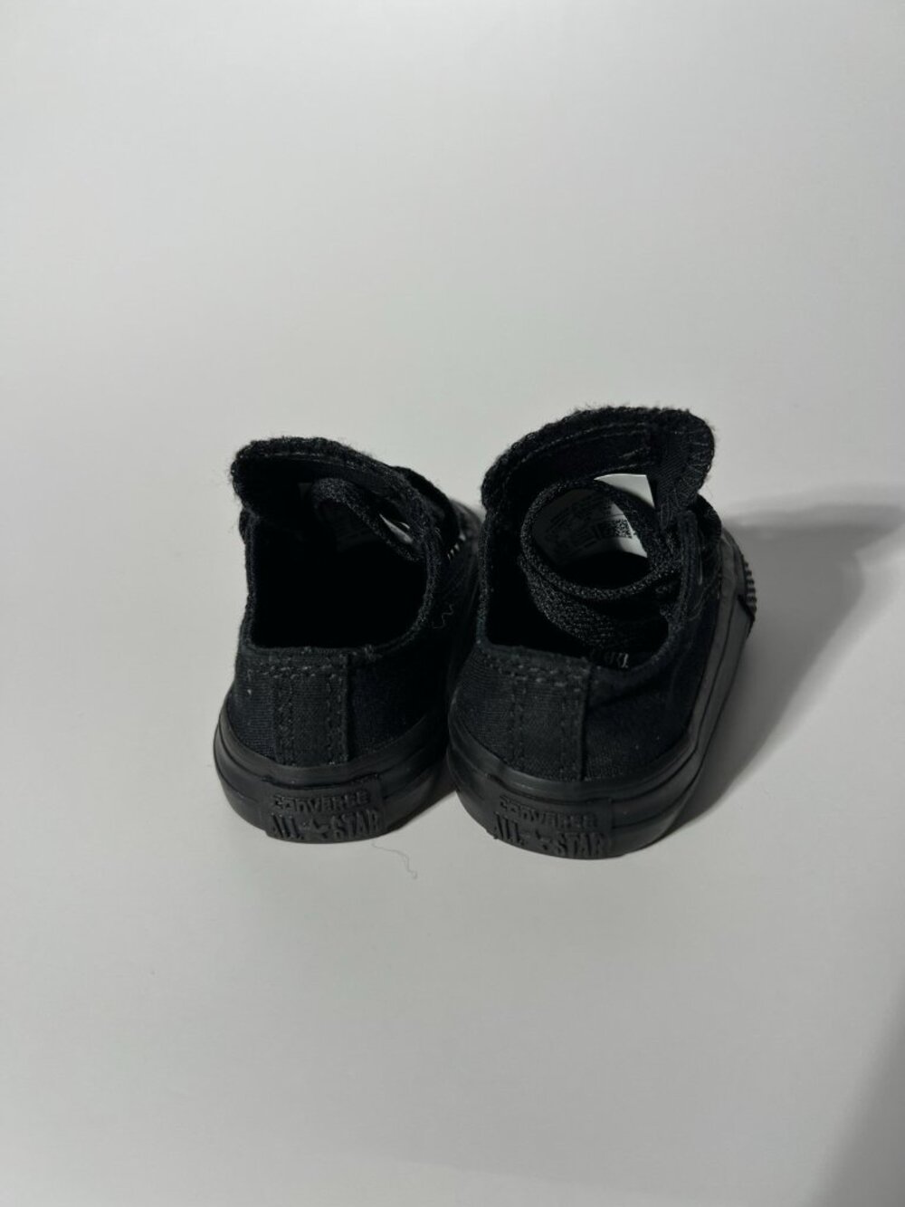 Converse Chuck Taylor All Star Black Canvas Baby Infant Size 2 Low Top - Picture 5 of 12